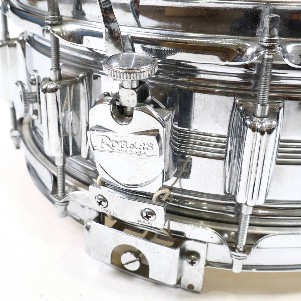 【中古】 スネアドラム ロジャース Rogers DYNA-SONIC COB Chrome Over Brass shell 14x6.5 70s スネアドラム 詳細画像