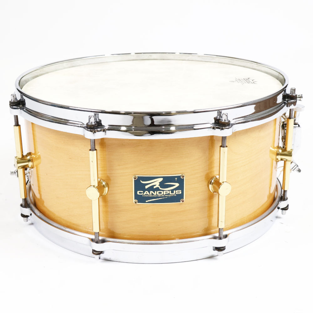 【中古】 スネアドラム カノウプス CANOPUS M-1455 The Maple Snare Drum 14x5.5 メイプルシェル