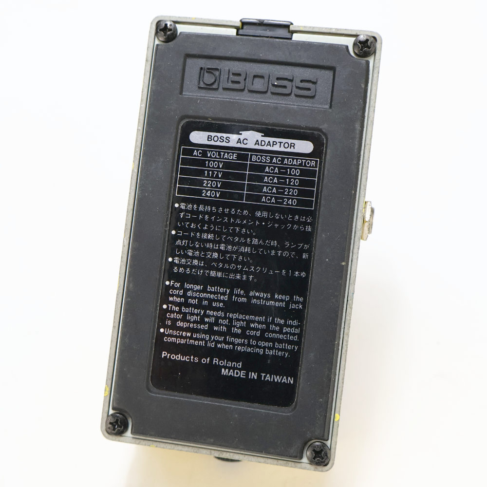 【中古】ターボオーバードライブ エフェクター BOSS OD-2 TURBO OverDrive ボス ギターエフェクター 本体画像 裏 