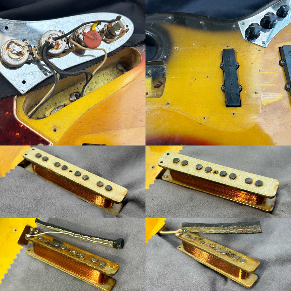 【中古】 Fender USA フェンダー JAZZ BASS 1965年製 ジャズベース ヴィンテージ エレキベース 内部 