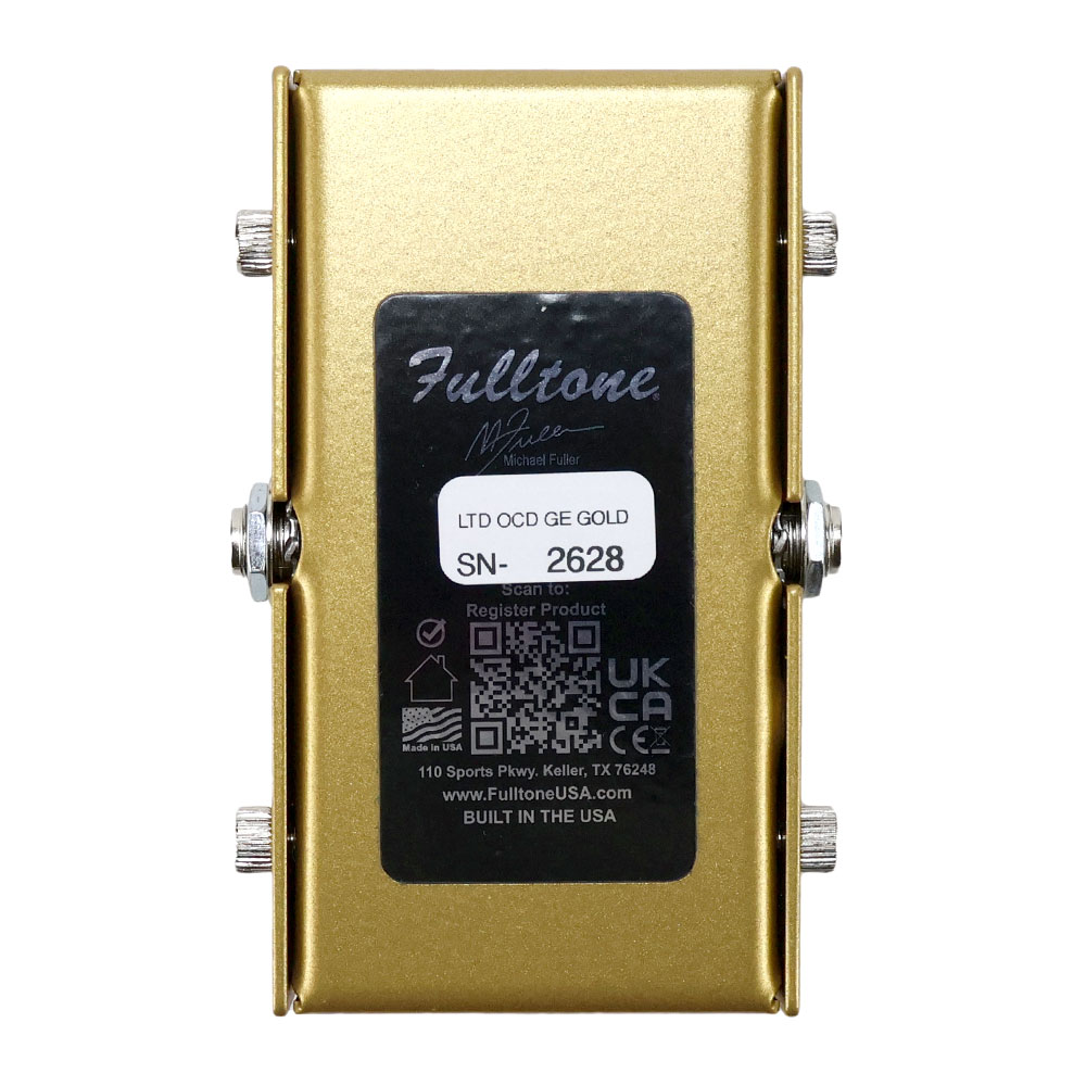 Fulltone フルトーン Gold Limited Edition OCD GE オーバードライブ ディストーション ギターエフェクター 裏面