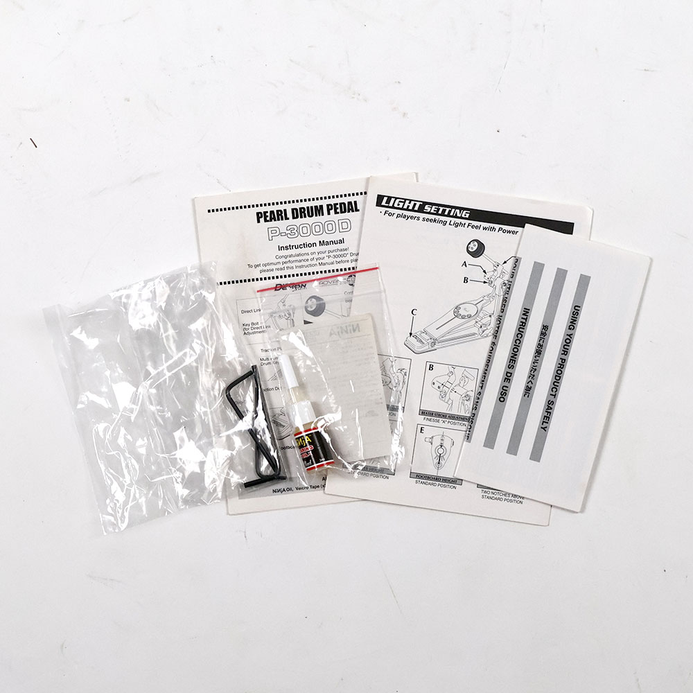 【中古】 ドラムペダル パール PEARL P-3000D Demon Drive キックペダル 付属品