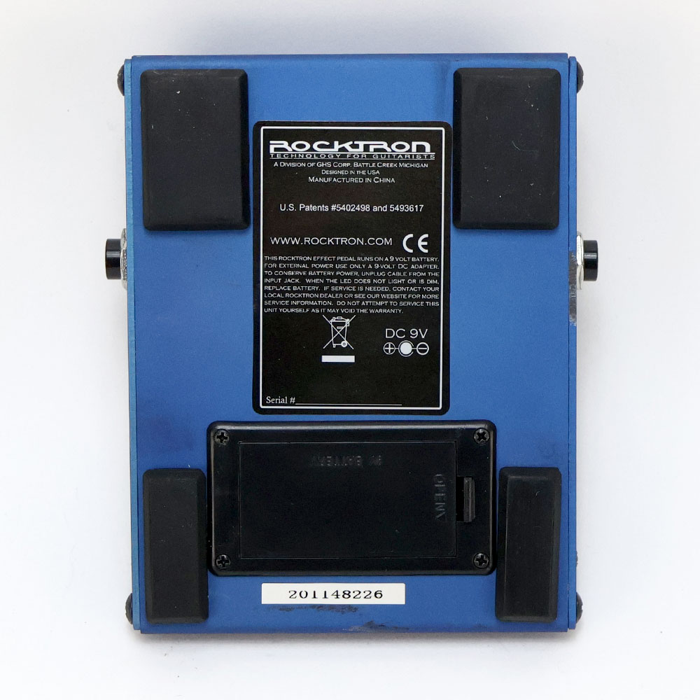 【中古】 ノイズリダクション エフェクター Rocktron HUSH THE PEDAL 裏面
