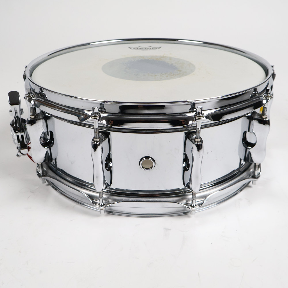 【中古】 スネアドラム サカエ SAKAE SDM1455ST 14x5.5 スチールシェル 側面