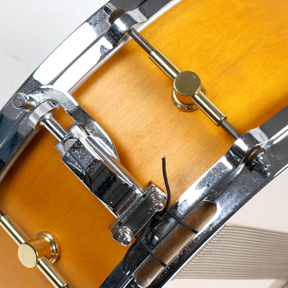 【中古】 スネアドラム カノウプス CANOPUS MO-1455 Natural Oil スネアドラム 側面