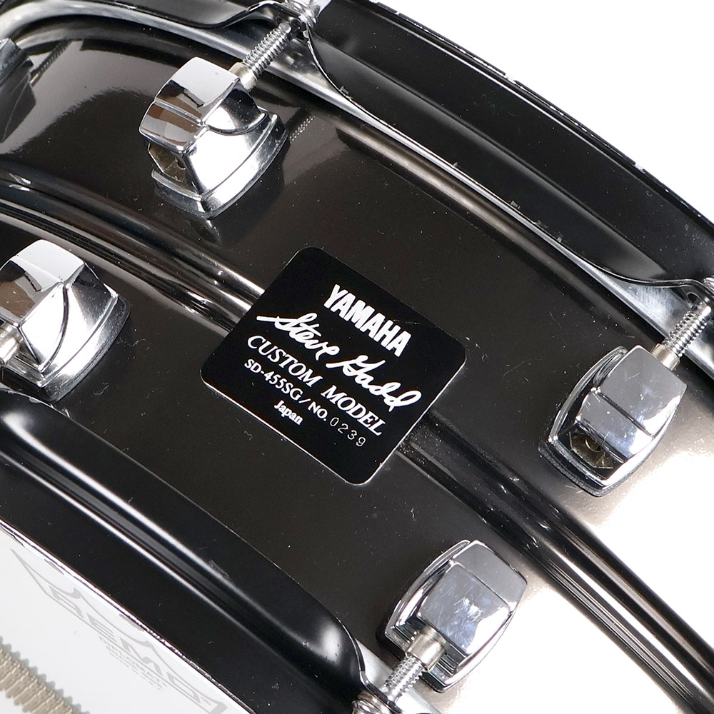【中古】 スネアドラム ヤマハ YAMAHA SD-455SG Steve Gadd Signature Snare Drum 14x5.5 スチールシェル エンブレム