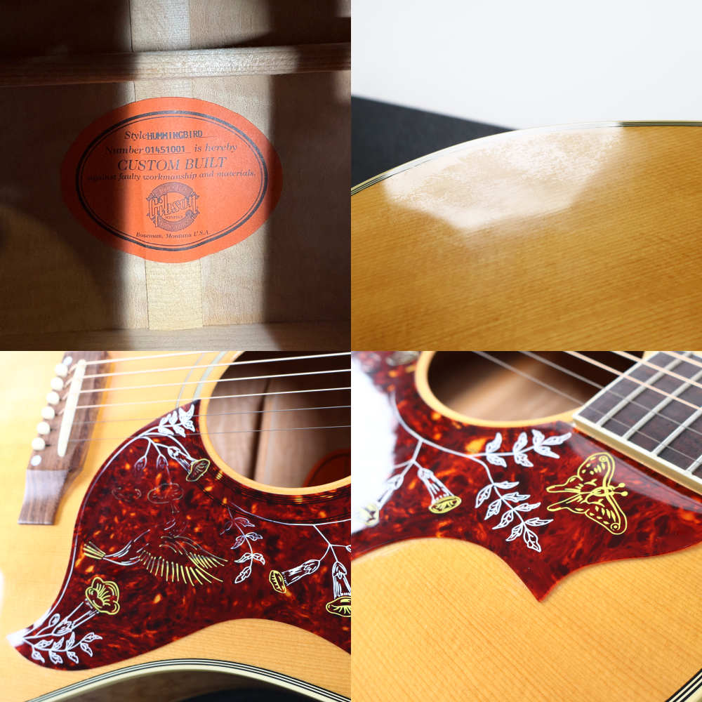 【中古】 エレキギター Gibson Custom Shop Humming Bird Quilted Maple Back & Side Natural 2001年製 ギブソン カスタムショップ ハミングバード キルトメイプル 内部 傷