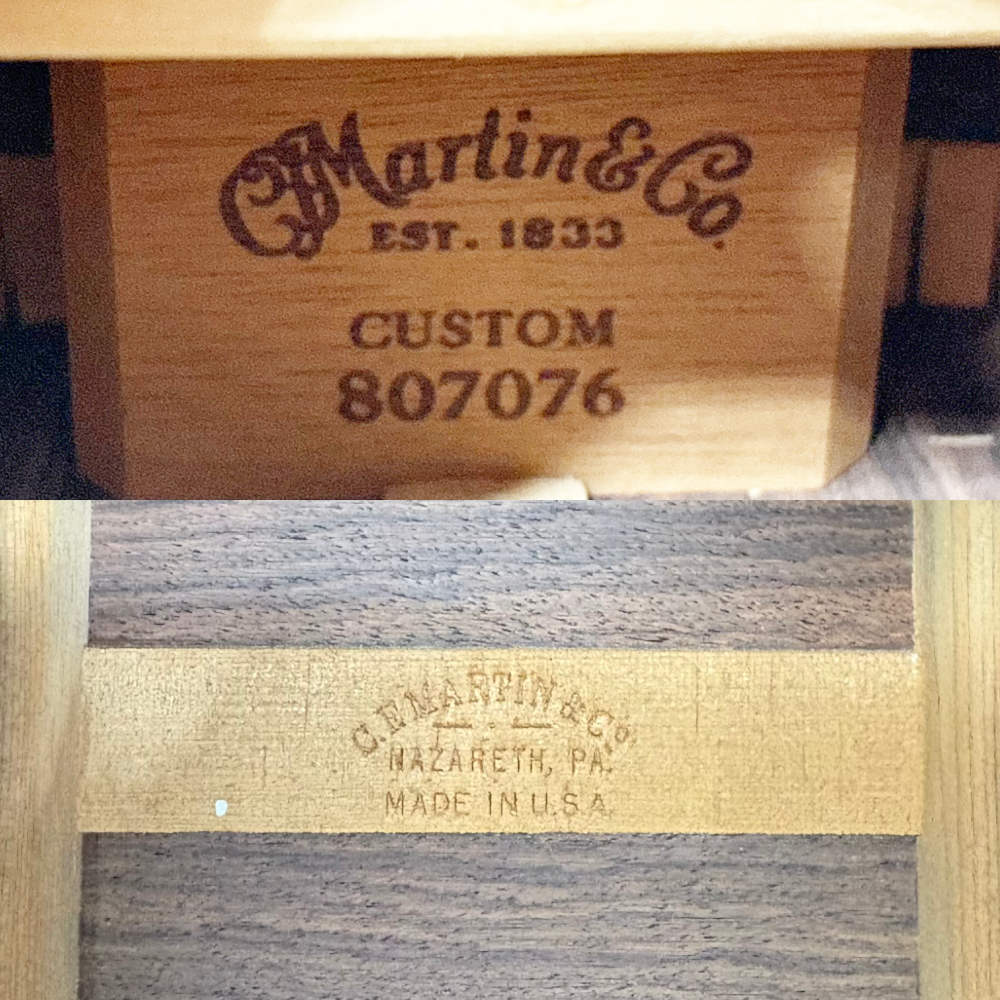 【中古】 アコースティックギター Martin CTM 000-28 JP マーチン OOO-28 日本仕様 内部 