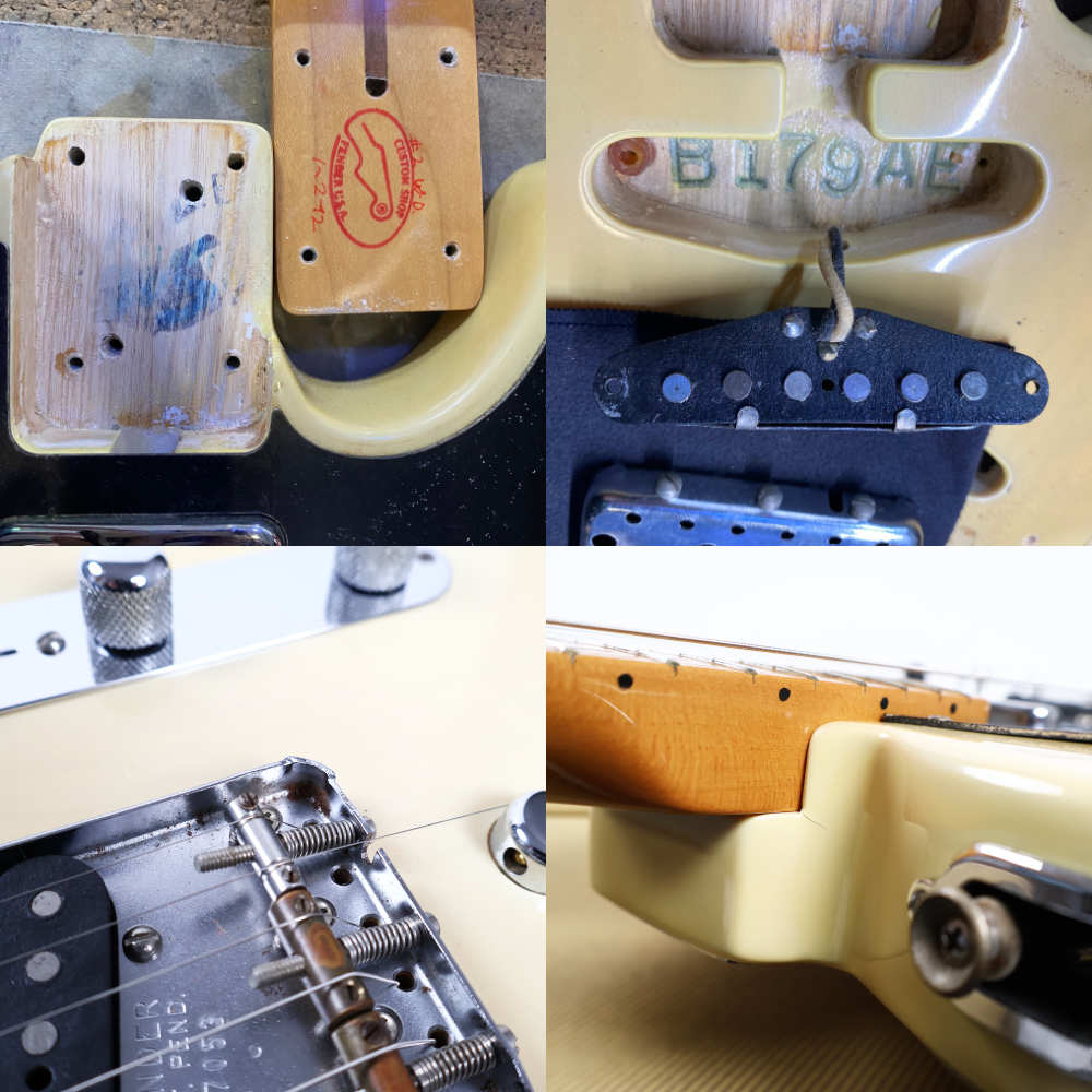 【中古】 エレキギター Fender Cutom Shop Telecaster with B-Bender Maple FingerBoard Blonde 1992年製 初期型 丸ロゴカスタムショップ フェンダーカスタムショップ テレキャスター Bベンダー String Bender 内部 傷