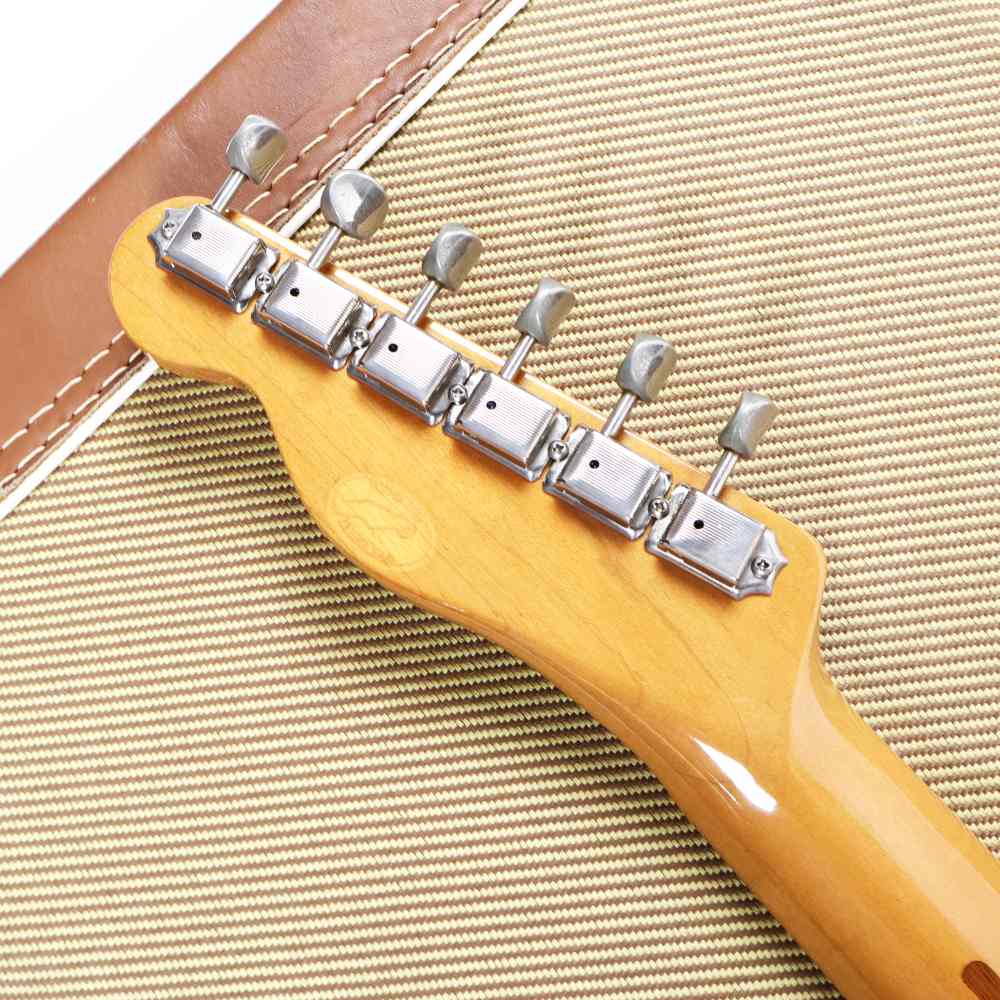 【中古】 エレキギター Fender Cutom Shop Telecaster with B-Bender Maple FingerBoard Blonde 1992年製 初期型 丸ロゴカスタムショップ フェンダーカスタムショップ テレキャスター Bベンダー String Bender ヘッド裏画像