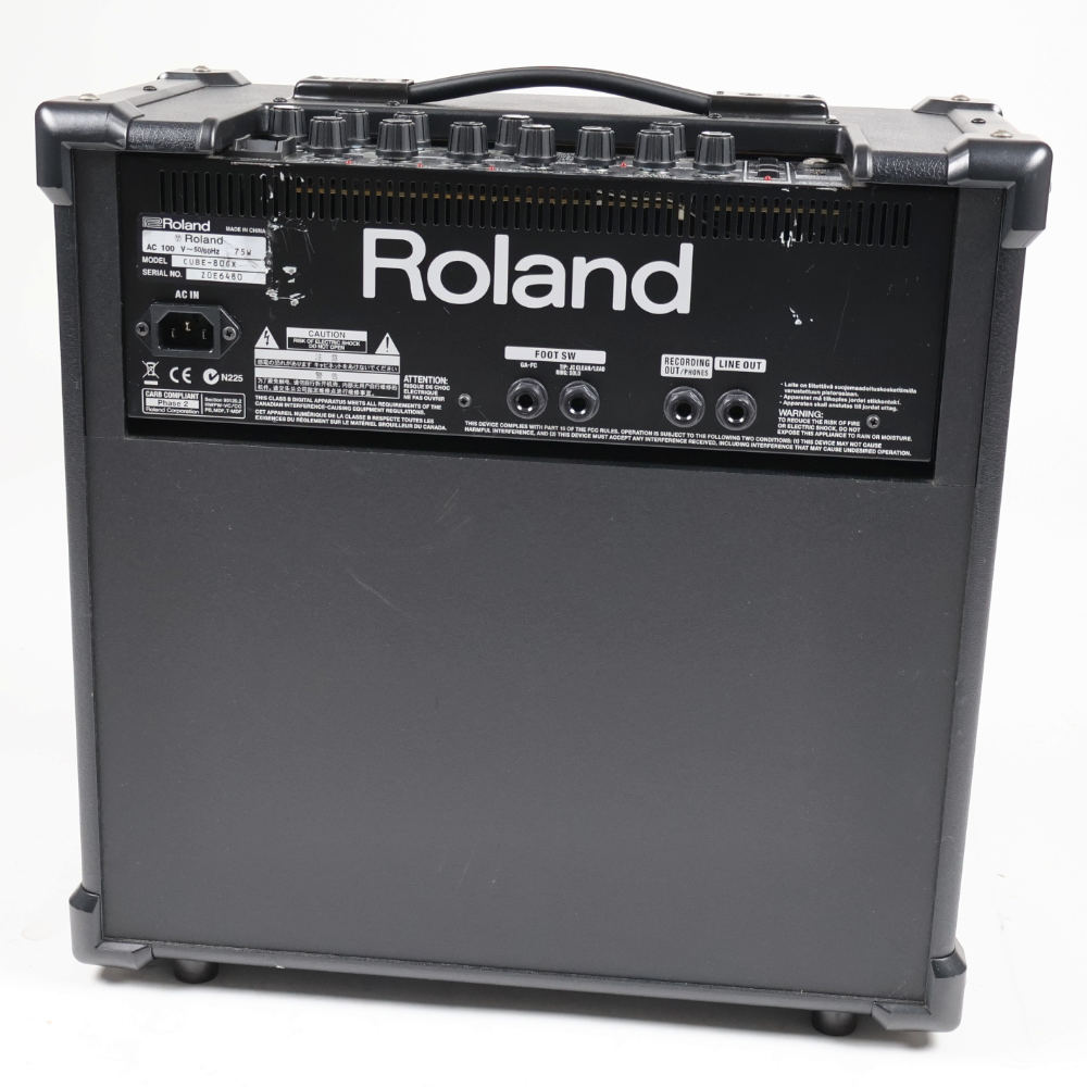 【中古】 ギターアンプ ROLAND CUBE-80GX 80W 高出力 コンパクト ギターコンボアンプ 本体画像 裏
