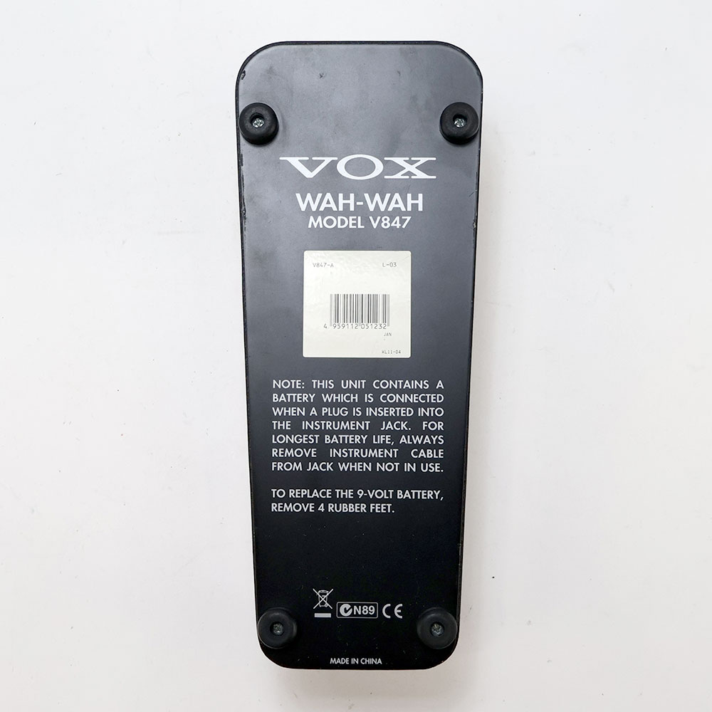 【中古】 ワウペダル VOX V847 ギターエフェクター 裏面