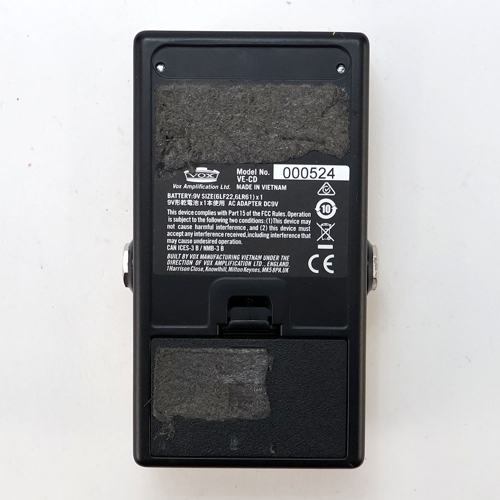 【中古】 エフェクター VOX COPPERHEAD DRIVE VE-CD ギターエフェクター オーバードライブ  コッパーヘッドドライブ 裏面