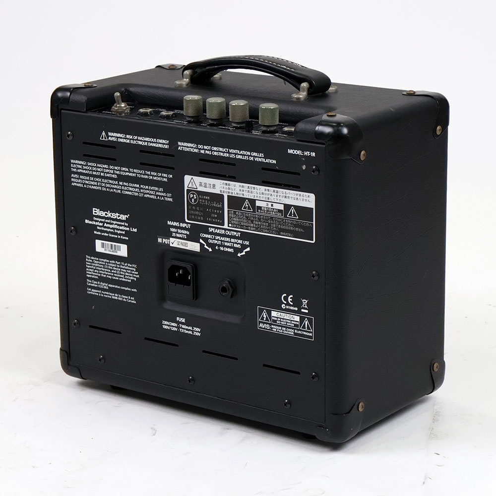 【中古】 ギターアンプ コンボ 小型真空管アンプ BLACKSTAR HT-1R 1w 1ワット フルチューブ リバーブ搭載 ブラックスター 全体