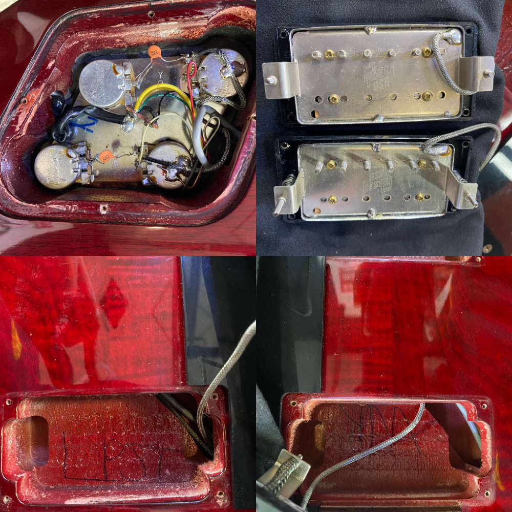 【中古】 エレキギター GIBSON Les Paul Studio Wine Red 2005年製 ギブソン レスポール スタジオ ワインレッド 内部