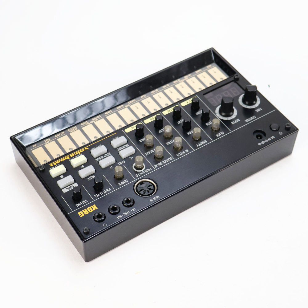 【中古】 アナログリズムマシン KORG volca beats コルグ ボルカビーツ 本体画像 斜め