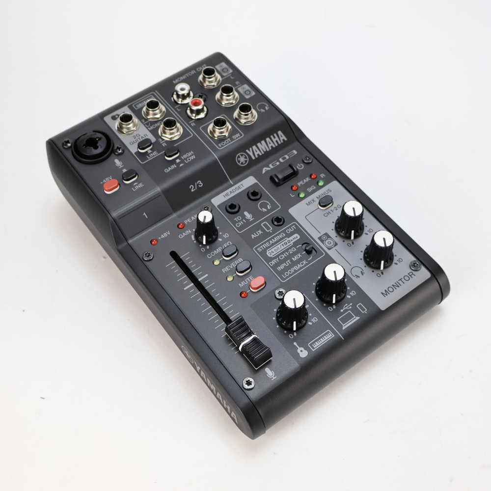 【中古】 ミキサー ヤマハ YAMAHA AG03 mk2 ライブストリーミングミキサー 正面