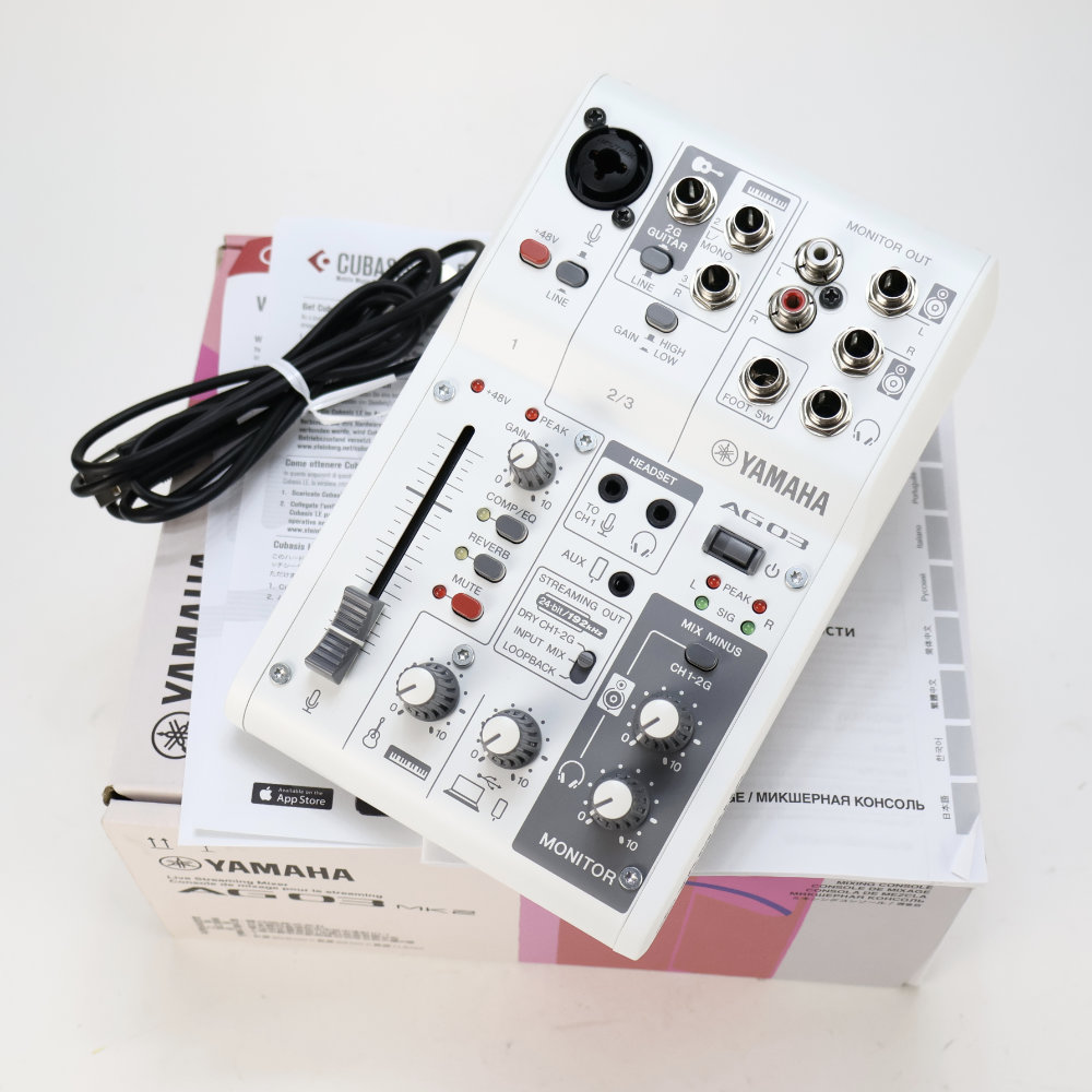 【中古】 ミキサー ヤマハ YAMAHA AG03 mk2 W ライブストリーミングミキサー ホワイト
