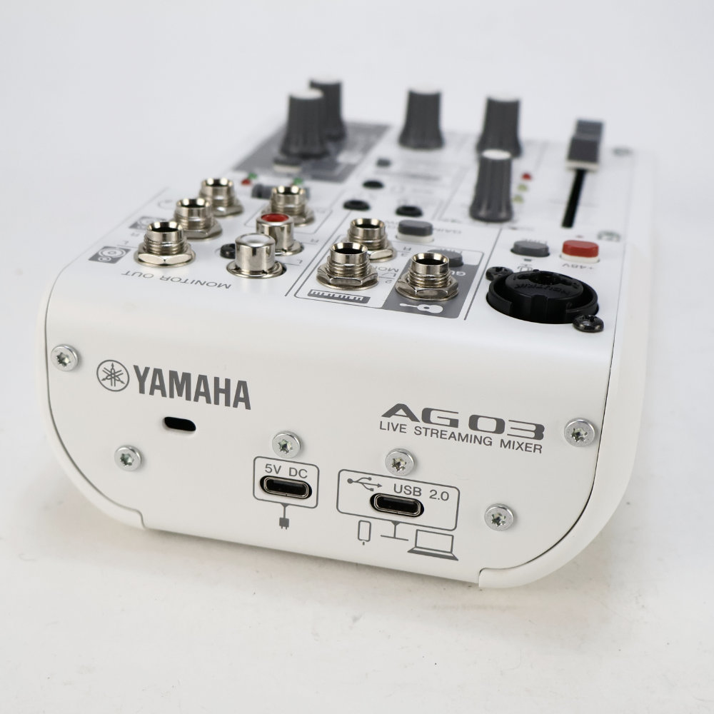 【中古】 ミキサー ヤマハ YAMAHA AG03 mk2 W ライブストリーミングミキサー ホワイト 背面
