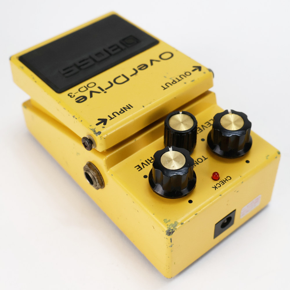 【中古】 オーバードライブ エフェクター BOSS OD-3 Over Drive ギターエフェクター 本体画像 斜め 