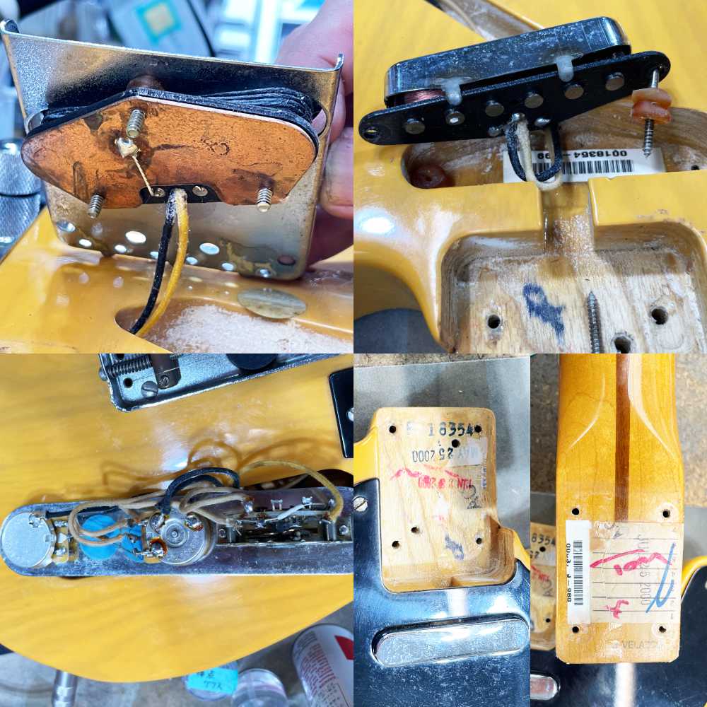 【中古】 エレキギター Fender American Vintage ’52 Telecaster Maple Fingerboard Butterscotch Blonde 2000年製 フェンダー テレキャスター アメリカンビンテージ バタースコッチブロンド 内部 