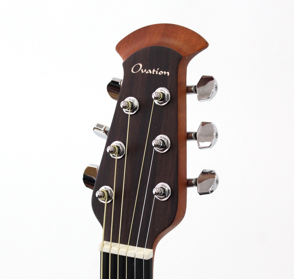 【訳あり】 OVATION CE44-RBB-G Celebrity Elite Exotic Mid Depth Reverse Blue Burst エレクトリックアコースティックギター アウトレット ヘッド画像