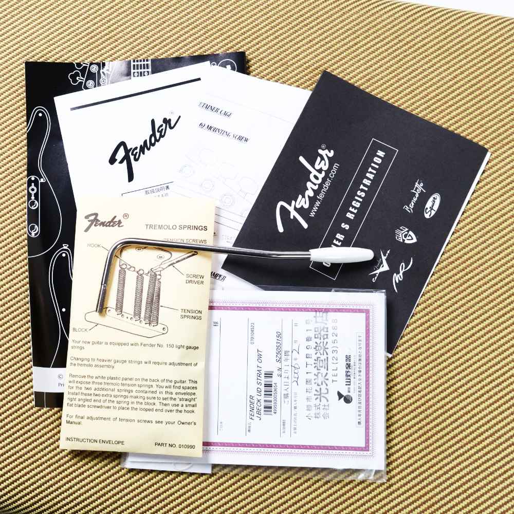 【中古】 エレキギター Fender Jeff Beck Stratocaster Rosewood Fingerboard Olympic White 2005年製 フェンダー ジェフ・ベック ストラトキャスター ノイズレスピックアップ搭載 付属品画像