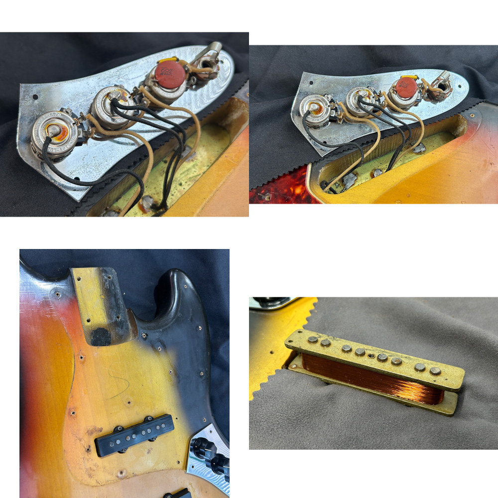 【中古】 Fender USA フェンダー JAZZ BASS 1965年製 ジャズベース ヴィンテージ エレキベース ピックアップ、ネック