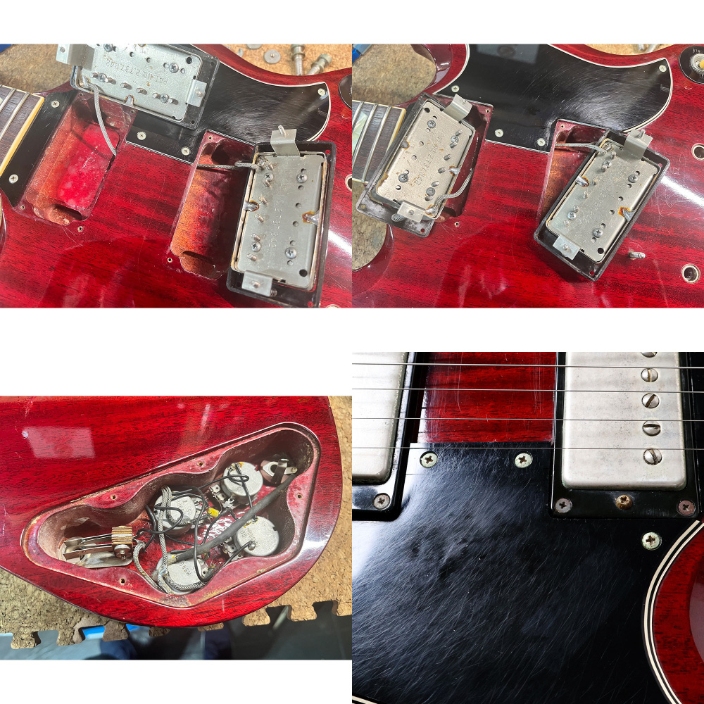 【中古】 エレキギター Orville by Gibson SG / SG ’62 Re-issue Heritage Cherry 1990年製 ギブソン刻印ナンバードPAF搭載 オービル バイギブ 2.86kg ピックアップ