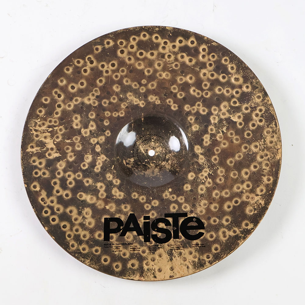【中古】 ライドシンバル パイステ PAISTE Signature Dark Energy Dry Dark Ride 20インチ 裏面