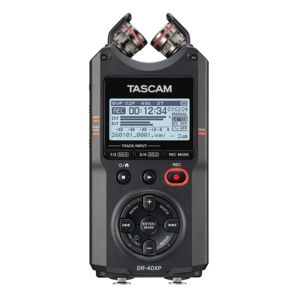 TASCAM タスカム DR-40XP 32ビットフロート録音対応 4chポータブルレコーダー USB Type-C対応 オーディオインターフェース