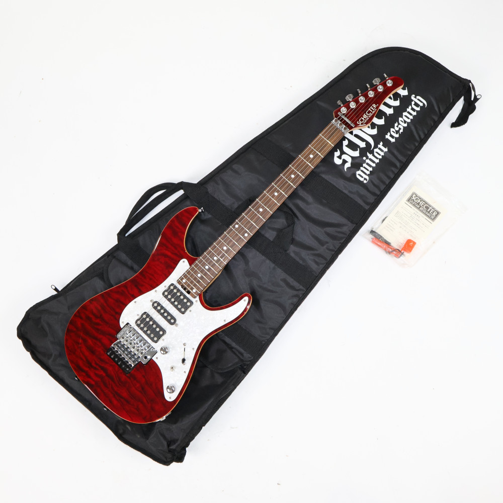 【中古】 エレキギター SCHECTER SD-2-24-AL RED/R See-thru Red シェクター ALDER アルダーバック