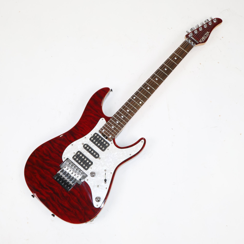 【中古】 エレキギター SCHECTER SD-2-24-AL RED/R See-thru Red シェクター ALDER アルダーバック 詳細画像
