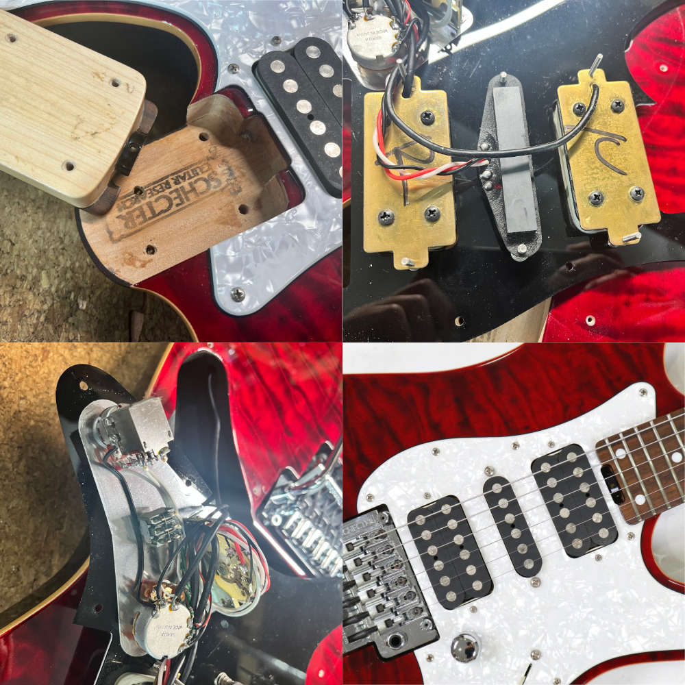 【中古】 エレキギター SCHECTER SD-2-24-AL RED/R See-thru Red シェクター ALDER アルダーバック 詳細画像