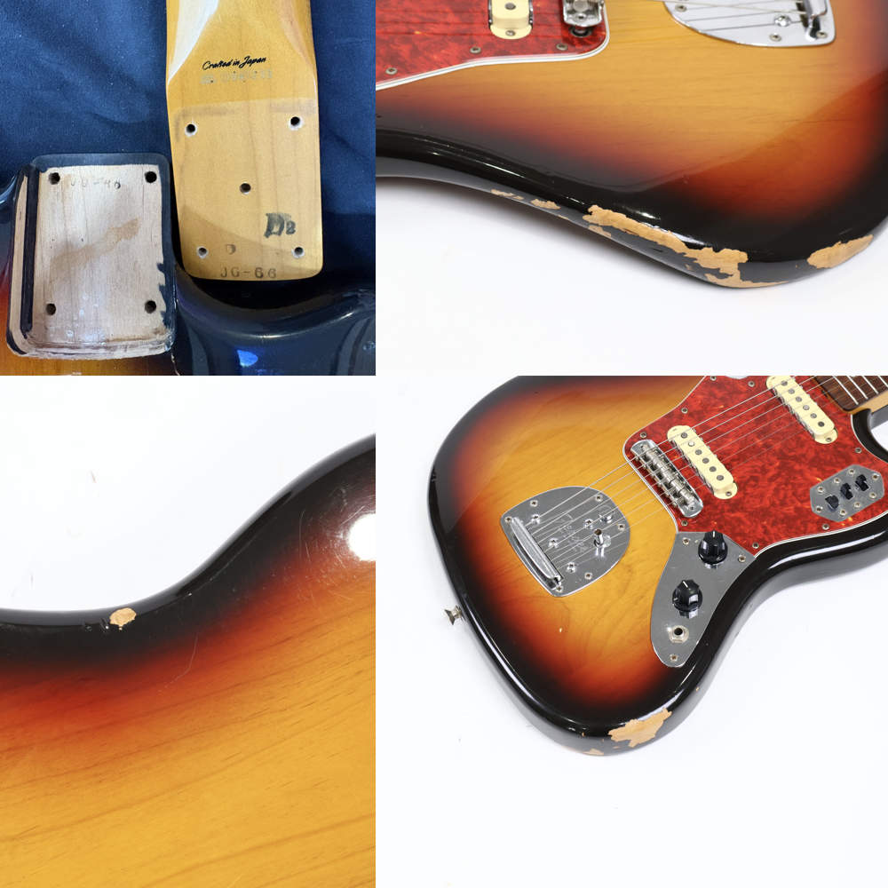 【中古】 エレキギター Fender Japan JG66-85 3TS Jaguar  1997年-2000年 フェンダージャパン ジャガー アルダーボディー 塗装剥げ