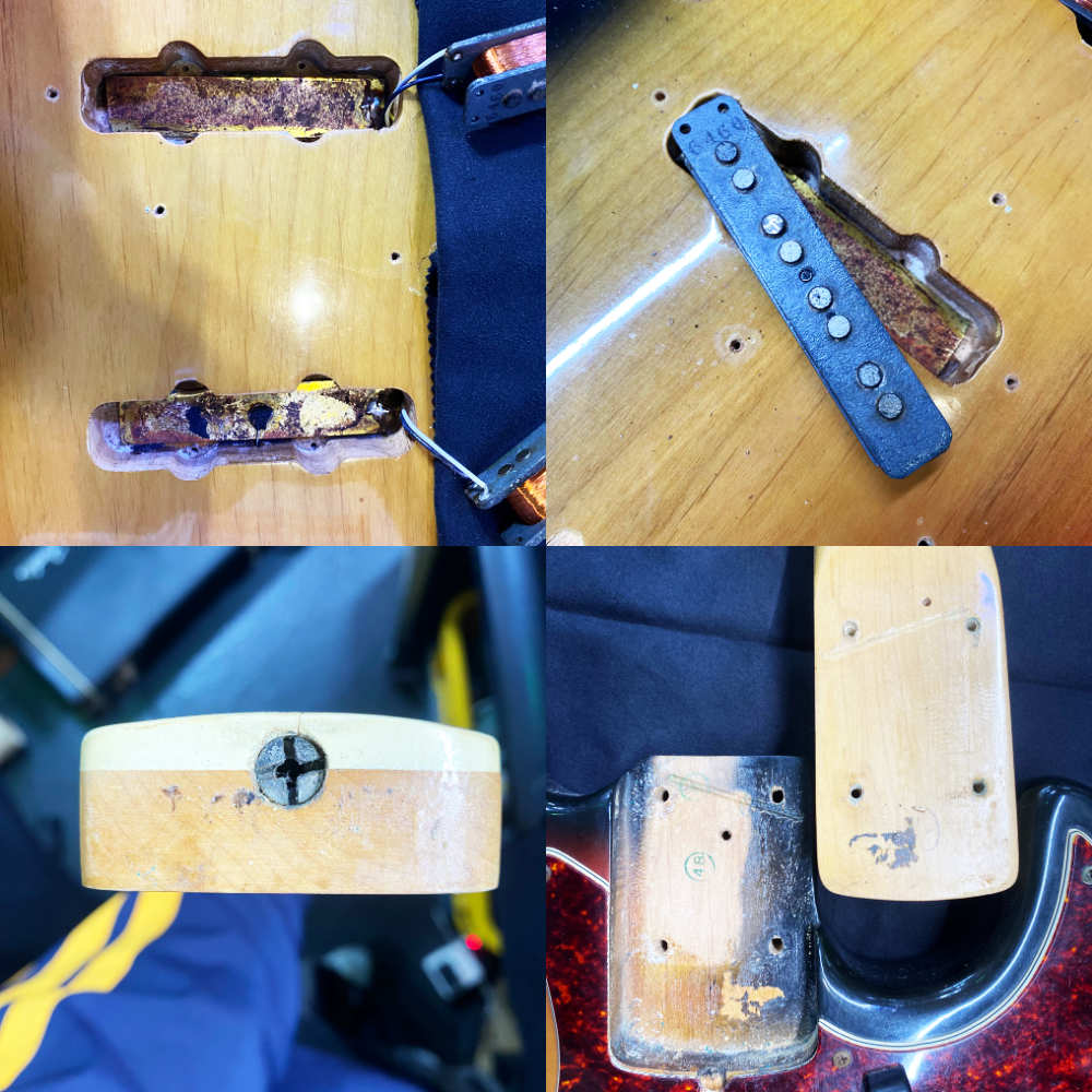 【中古】 Fender USA フェンダー JAZZ BASS 1969年〜1970年製 ジャズベース ヴィンテージ エレキベース 内部 2