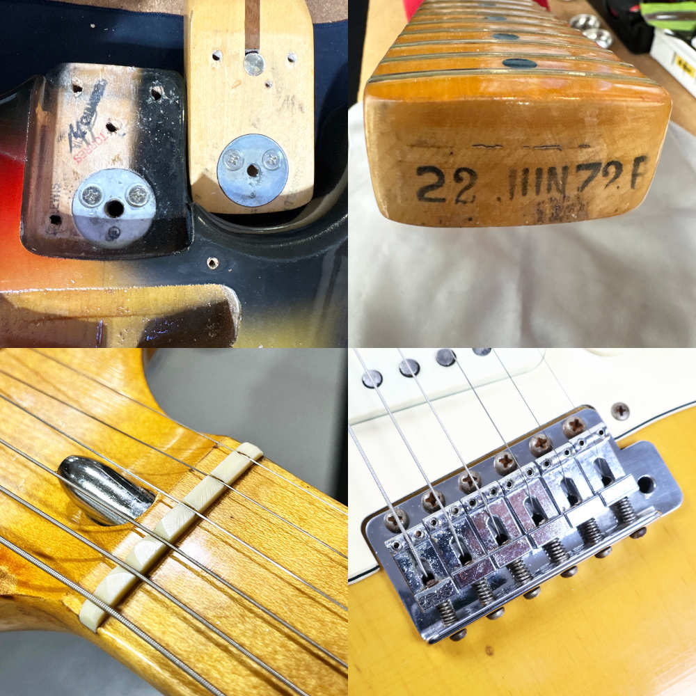 【中古】 エレキギター Fender Stratocaster 3-Tone Sunburst 70’s 1972年製ネック 1974年製ピックアップ フェンダー ストラトキャスター 1970年代 内部 2