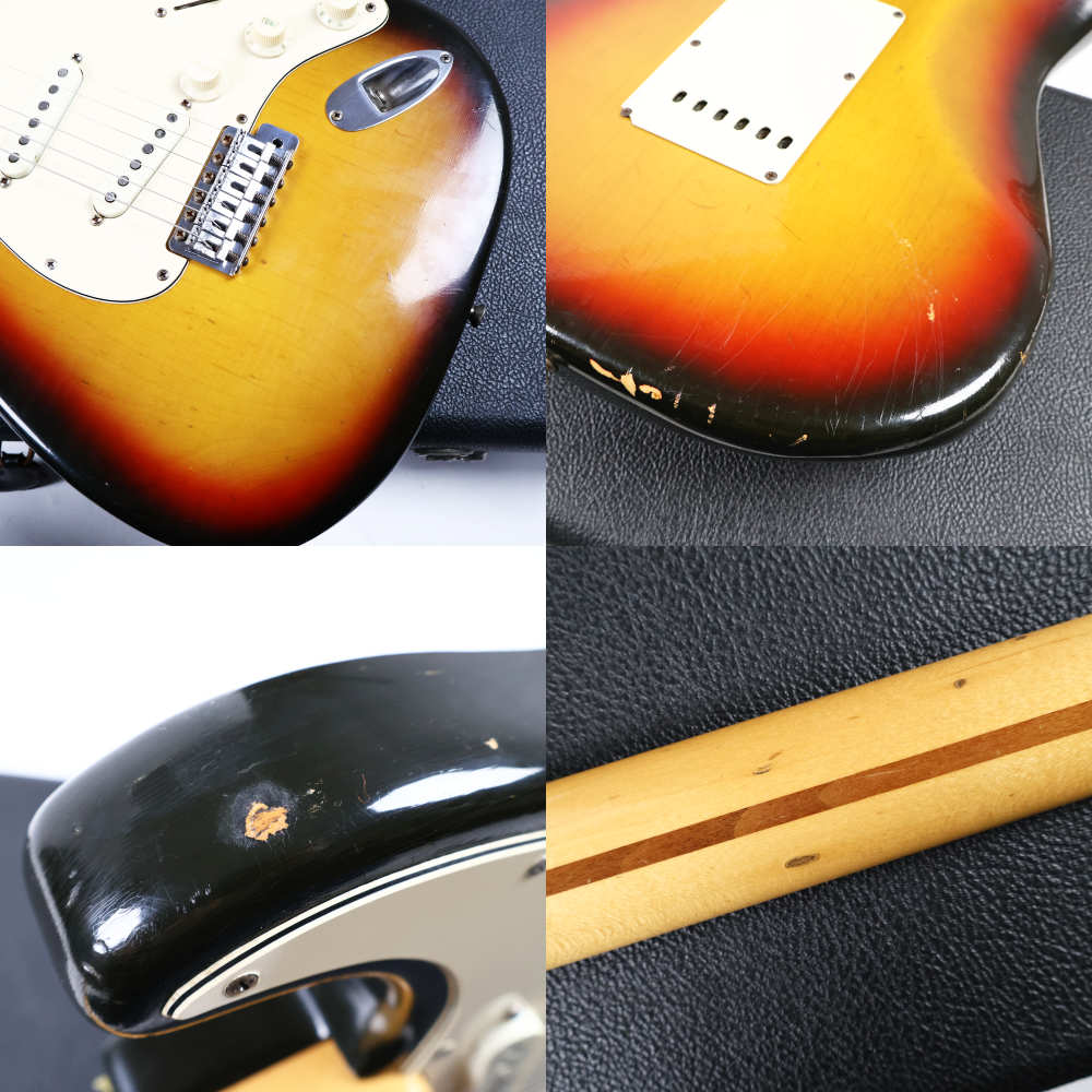 【中古】 エレキギター Fender Stratocaster 3-Tone Sunburst 70’s 1972年製ネック 1974年製ピックアップ フェンダー ストラトキャスター 1970年代 傷