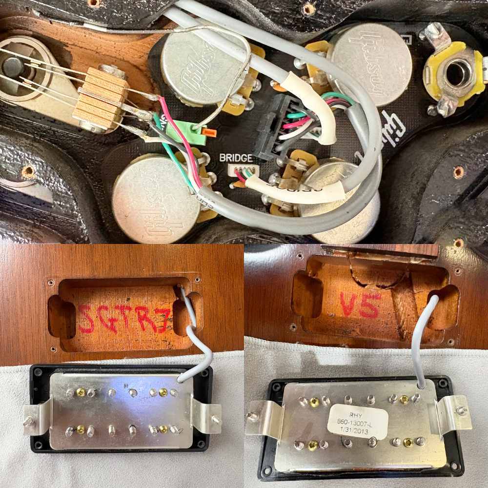 【中古】 エレキギター Gibson SG 70’s Tribute Vintage Sunburst 2013年製 2.90kg Dirty Fingersピックアップ搭載 ギブソン SG 70sトリビュート ダーティーフィンガーズピックアップ搭載 内部 