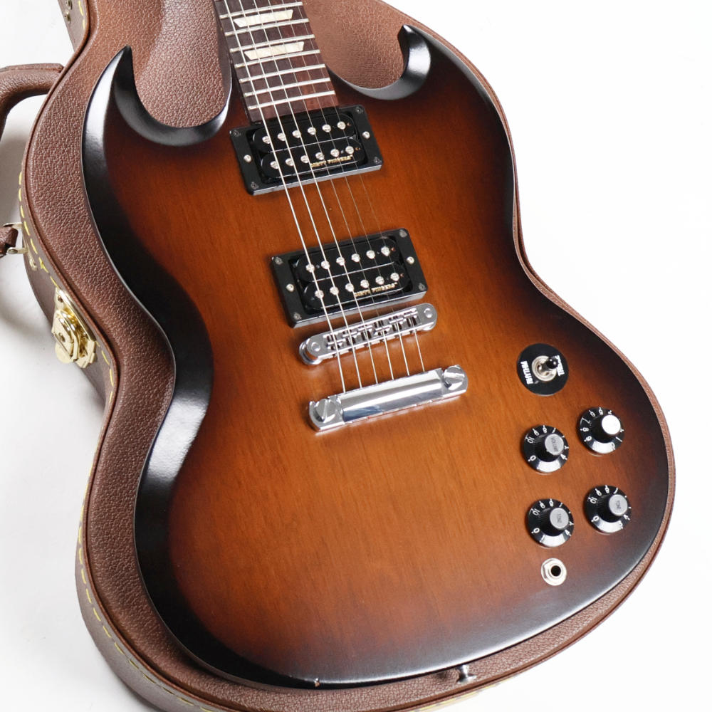 【中古】 エレキギター Gibson SG 70’s Tribute Vintage Sunburst 2013年製 2.90kg Dirty Fingersピックアップ搭載 ギブソン SG 70sトリビュート ダーティーフィンガーズピックアップ搭載 ボディ画像 