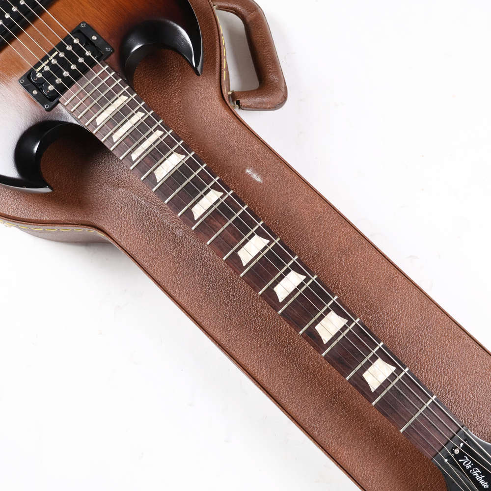 【中古】 エレキギター Gibson SG 70’s Tribute Vintage Sunburst 2013年製 2.90kg Dirty Fingersピックアップ搭載 ギブソン SG 70sトリビュート ダーティーフィンガーズピックアップ搭載 ネック