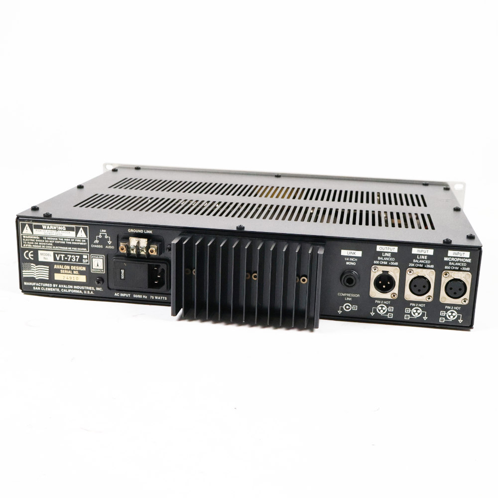 【中古】 AVALON DESIGN VT-737SP 真空管マイクプリアンプ オプトコンプレッサー イコライザー 本体画像 斜め 