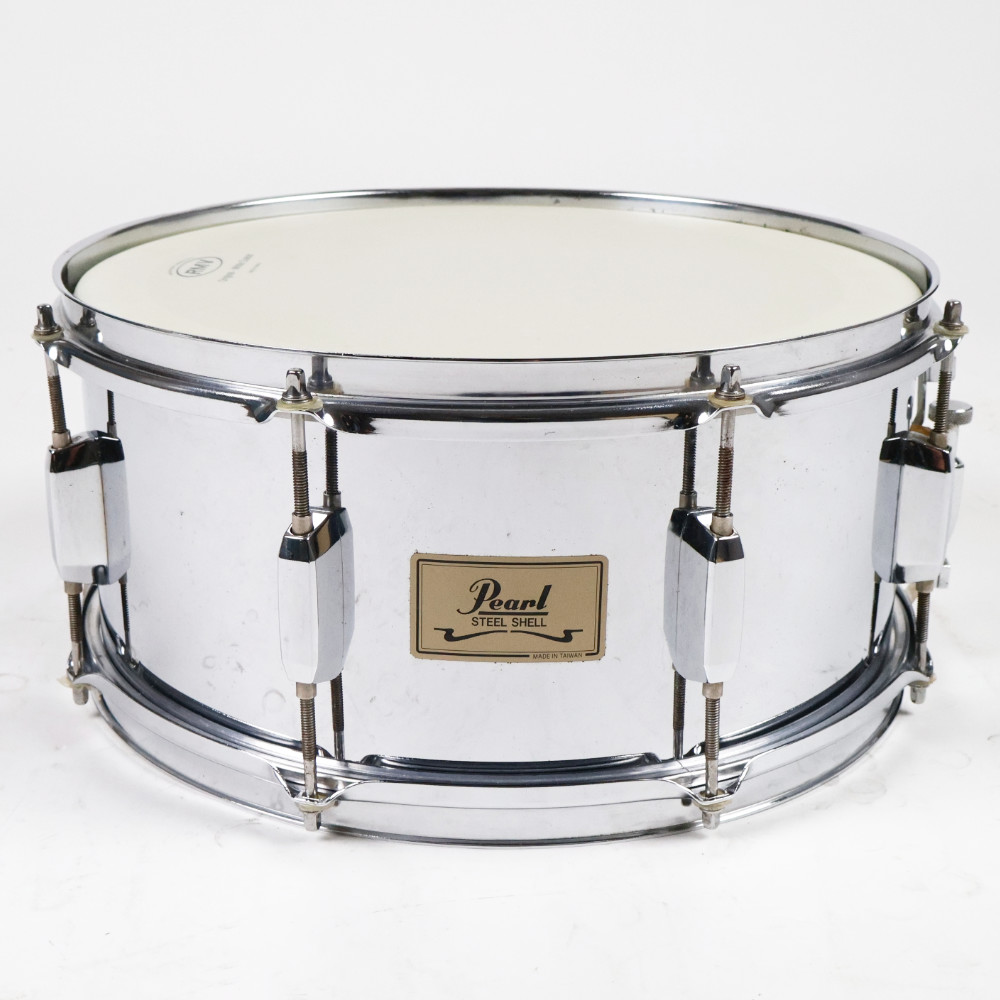 【中古】 スネアドラム パール Pearl Steel shell 14x6.5