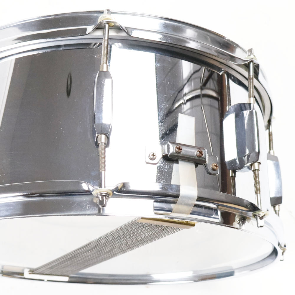 【中古】 スネアドラム パール Pearl Steel shell 14x6.5 ストレイナー 2