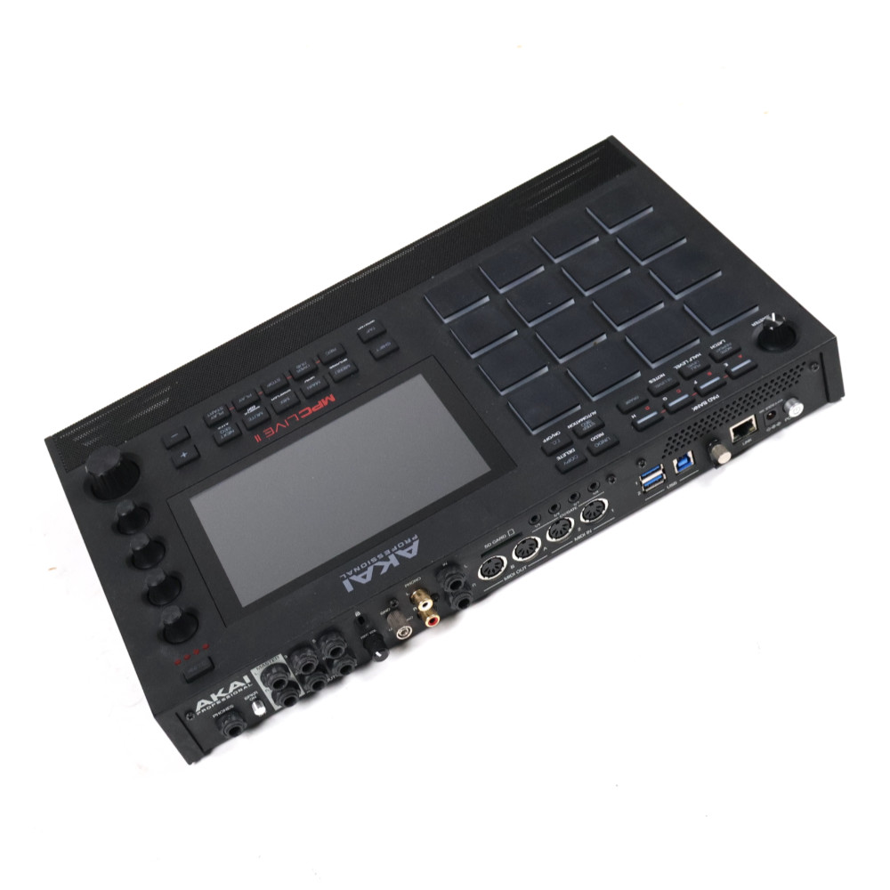 【中古】アカイ AKAI MPC LIVE II サンプラー モニタースピーカー内蔵スタンドアローンMPC リア斜めアングル画像