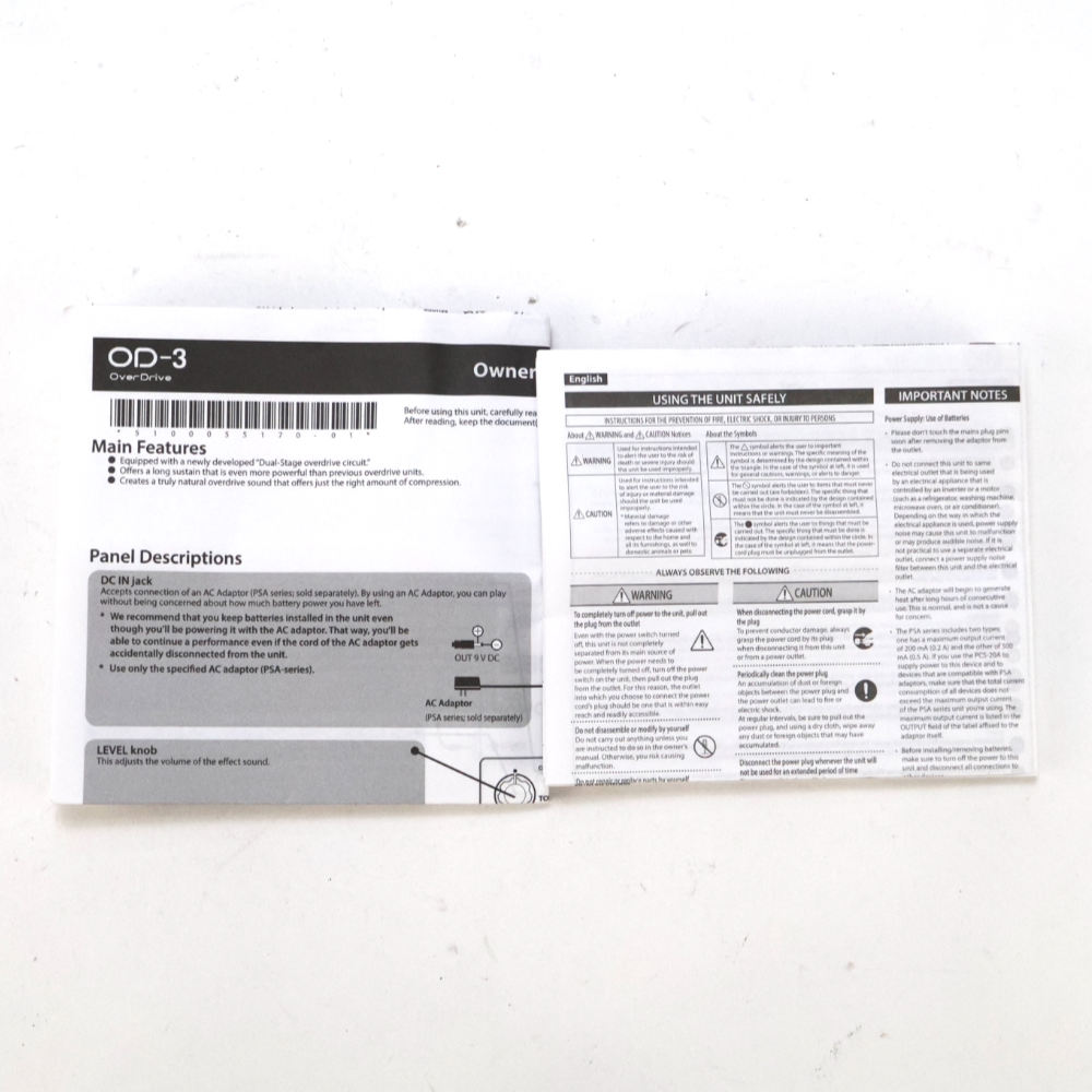 【中古】 オーバードライブ エフェクター BOSS OD-3 Over Drive ギターエフェクター 付属品画像