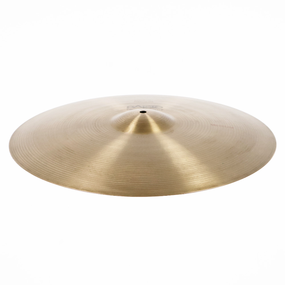 【中古】 ライドシンバル パイステ PAISTE Formula 602 MEDIUM RIDE 18インチ 1970s ビンテージシンバル 本体画像 斜め 
