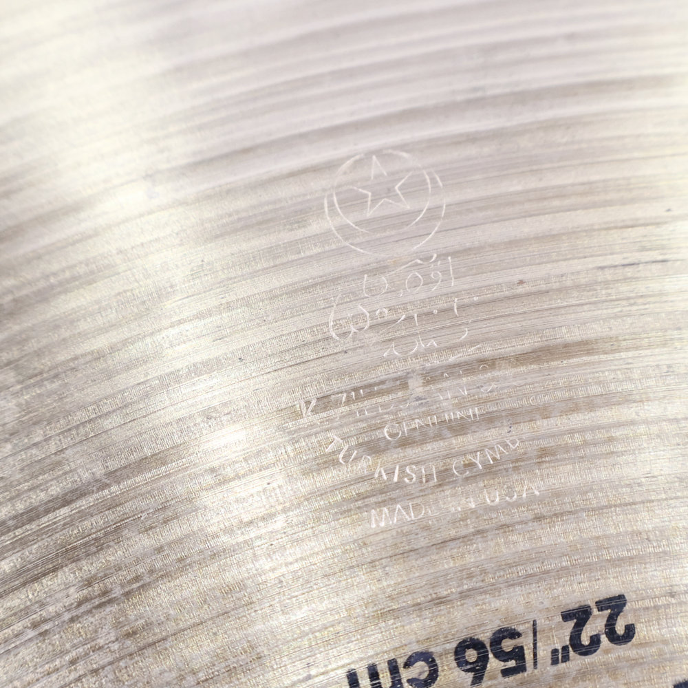 【中古】 ライドシンバル ジルジャン ZILDJIAN K.Zildjian Heavy Ride 22インチ 刻印
