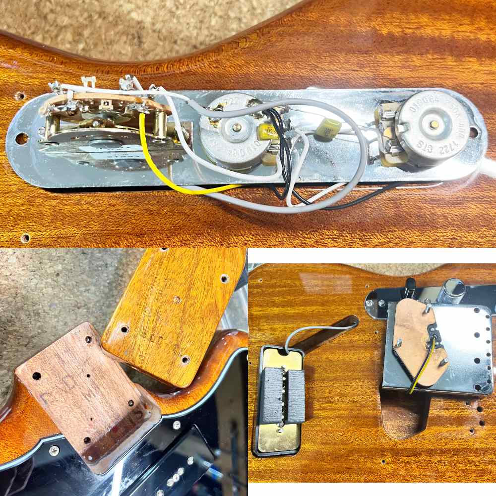 【中古】 エレキギター Fender Made in Japan Mahogany Offset Telecaster Rosewood Fingerboard Natural 2017年製 RADWINMP 野田洋次郎氏 「ACE」のインスパアドモデル 内部 