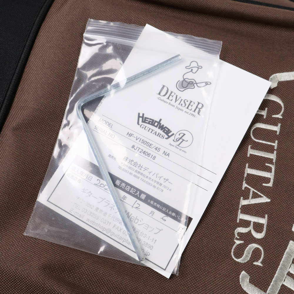 【中古】 アコースティックギター Headway HF-V150SE/45 Natural Japan Tune-upシリーズ ヘッドウェイ スプルース単板トップ ジリコテバック＆サイド 付属品画像